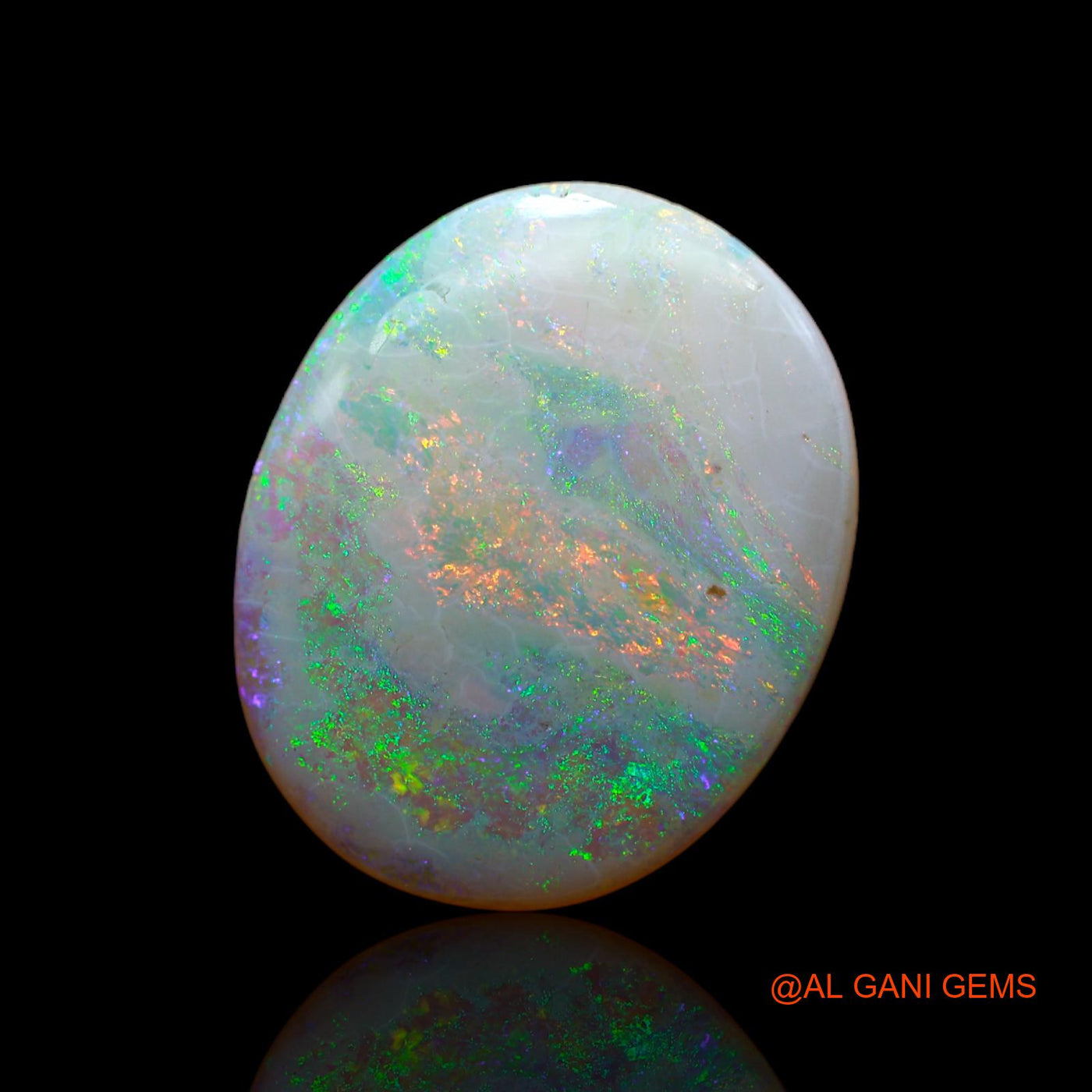 14.00 Cts Unheated Australian Fire Opal Loose Gemstone Oval Cabochon Natural 24x20x4 mm AB-406