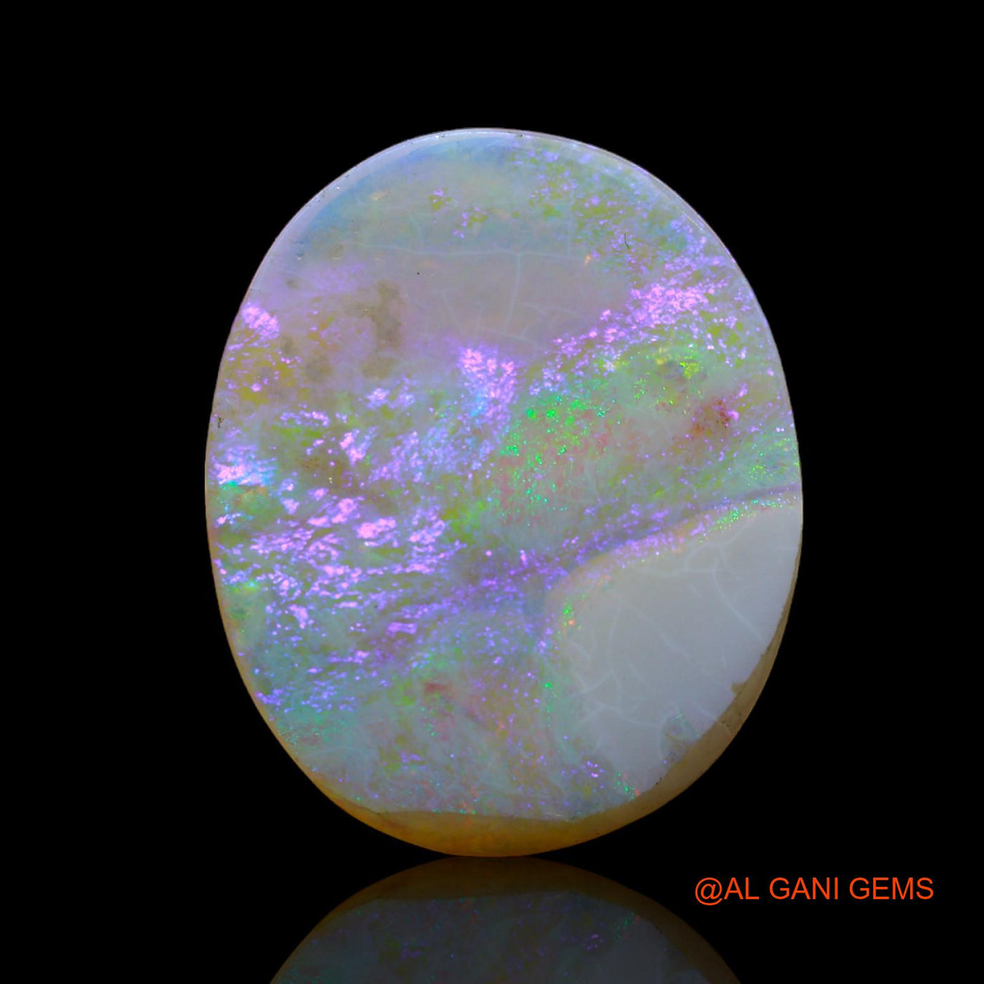 14.00 Cts Unheated Australian Fire Opal Loose Gemstone Oval Cabochon Natural 24x20x4 mm AB-406