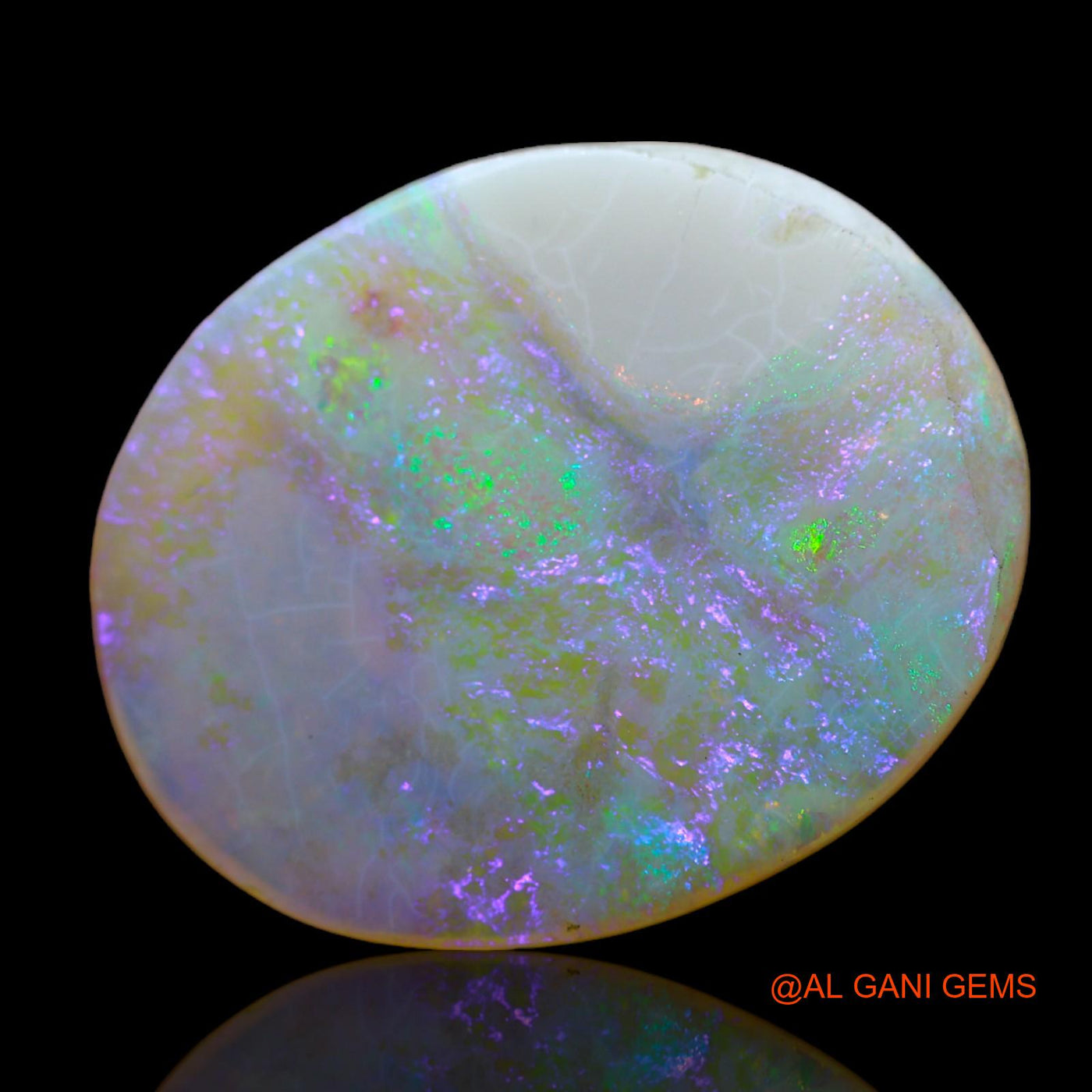 14.00 Cts Unheated Australian Fire Opal Loose Gemstone Oval Cabochon Natural 24x20x4 mm AB-406