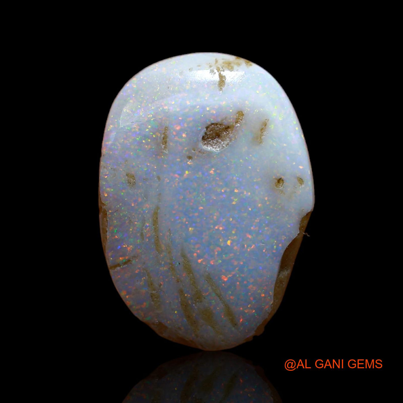 6.40 Cts Natural Australian Fire Opal Loose Gemstone Fancy Cabochon 20x14x4 mm AB-40