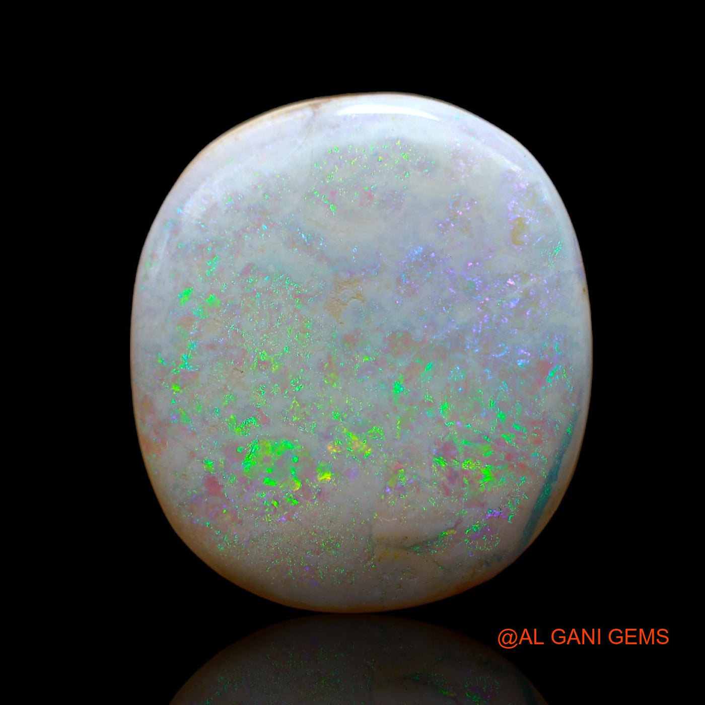 Natural Fire Opal Gemstone 14.00 Cts Loose Oval Cabochon From Australia 21x18x5 mm AB-410