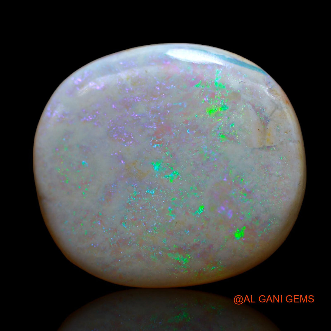 Natural Fire Opal Gemstone 14.00 Cts Loose Oval Cabochon From Australia 21x18x5 mm AB-410