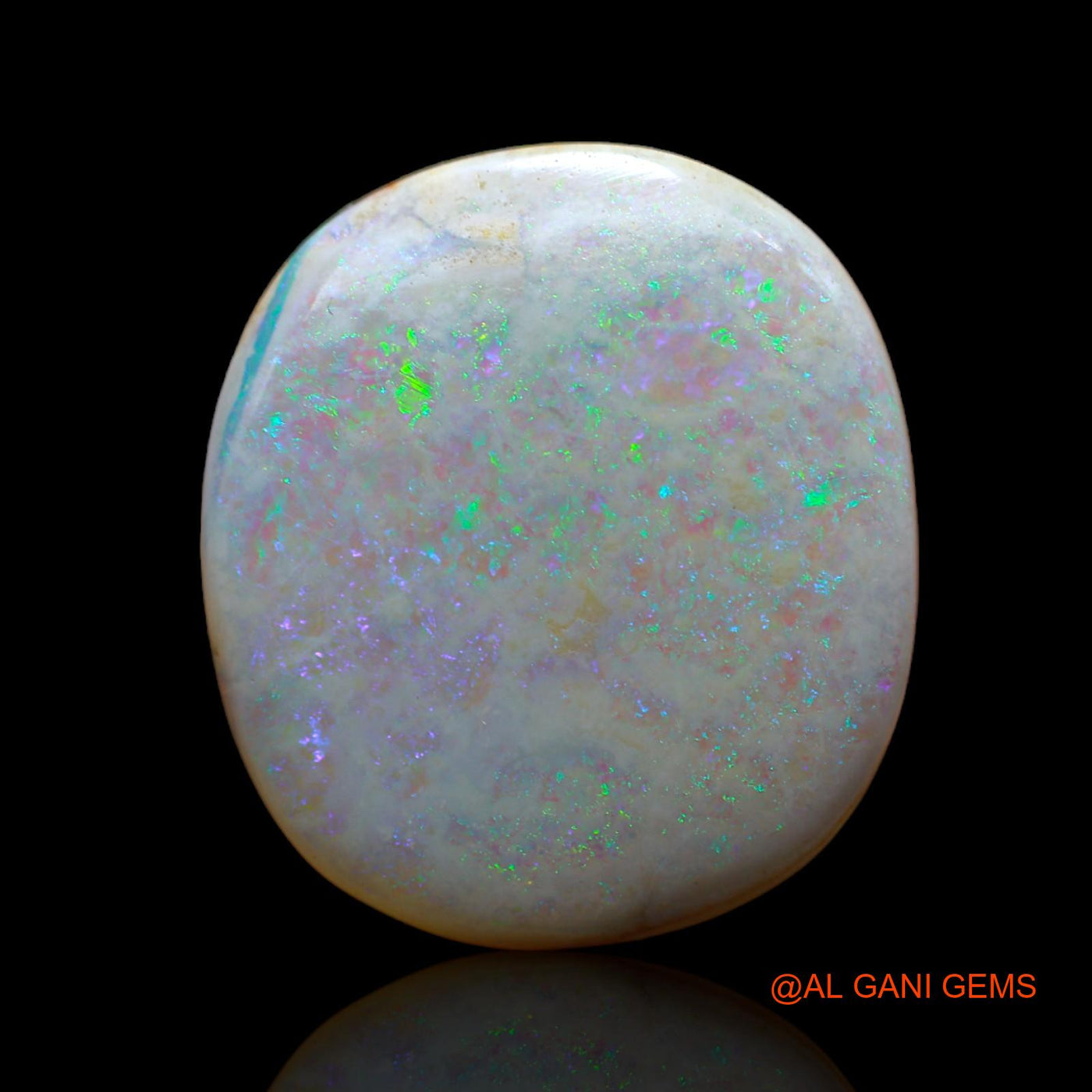 Natural Fire Opal Gemstone 14.00 Cts Loose Oval Cabochon From Australia 21x18x5 mm AB-410