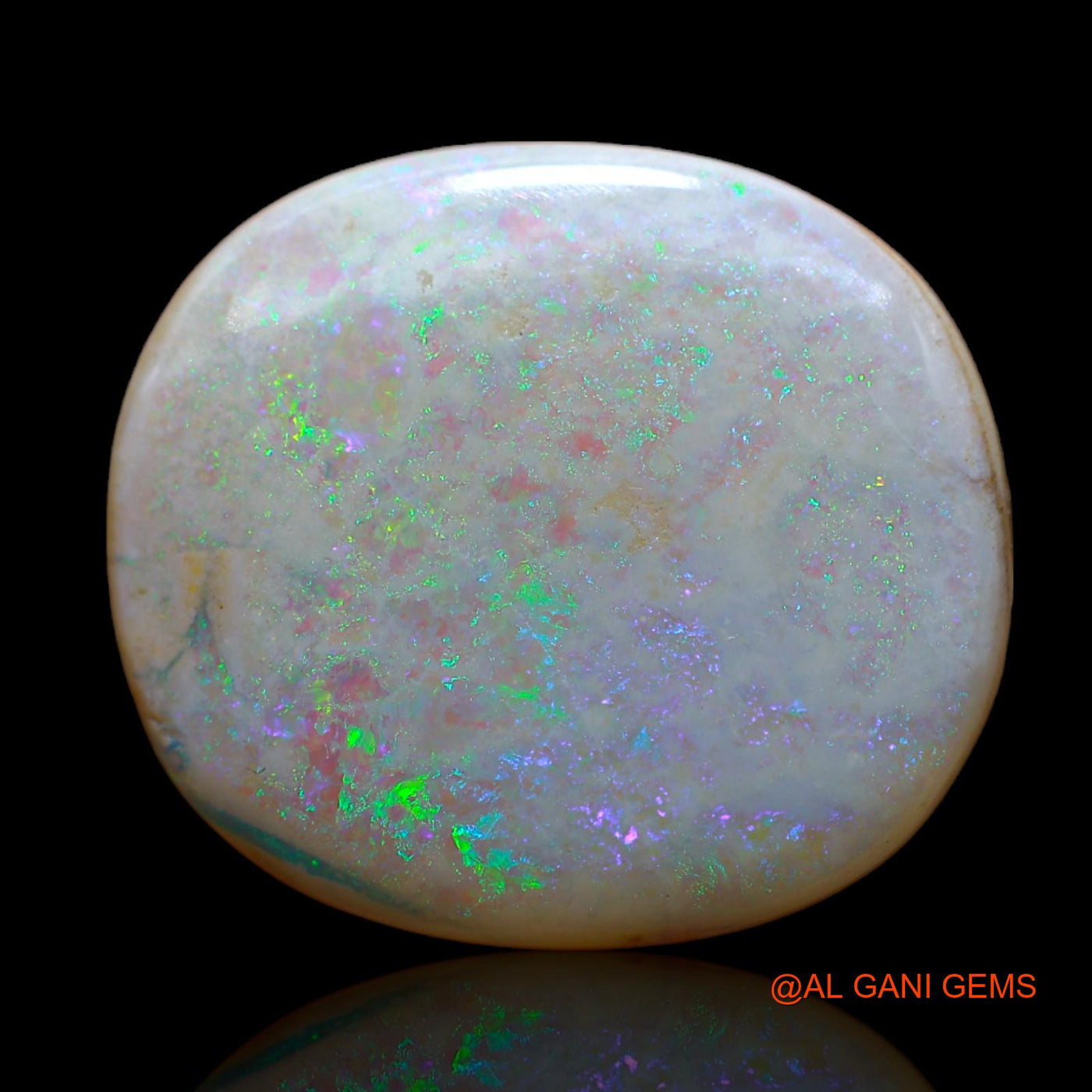Natural Fire Opal Gemstone 14.00 Cts Loose Oval Cabochon From Australia 21x18x5 mm AB-410