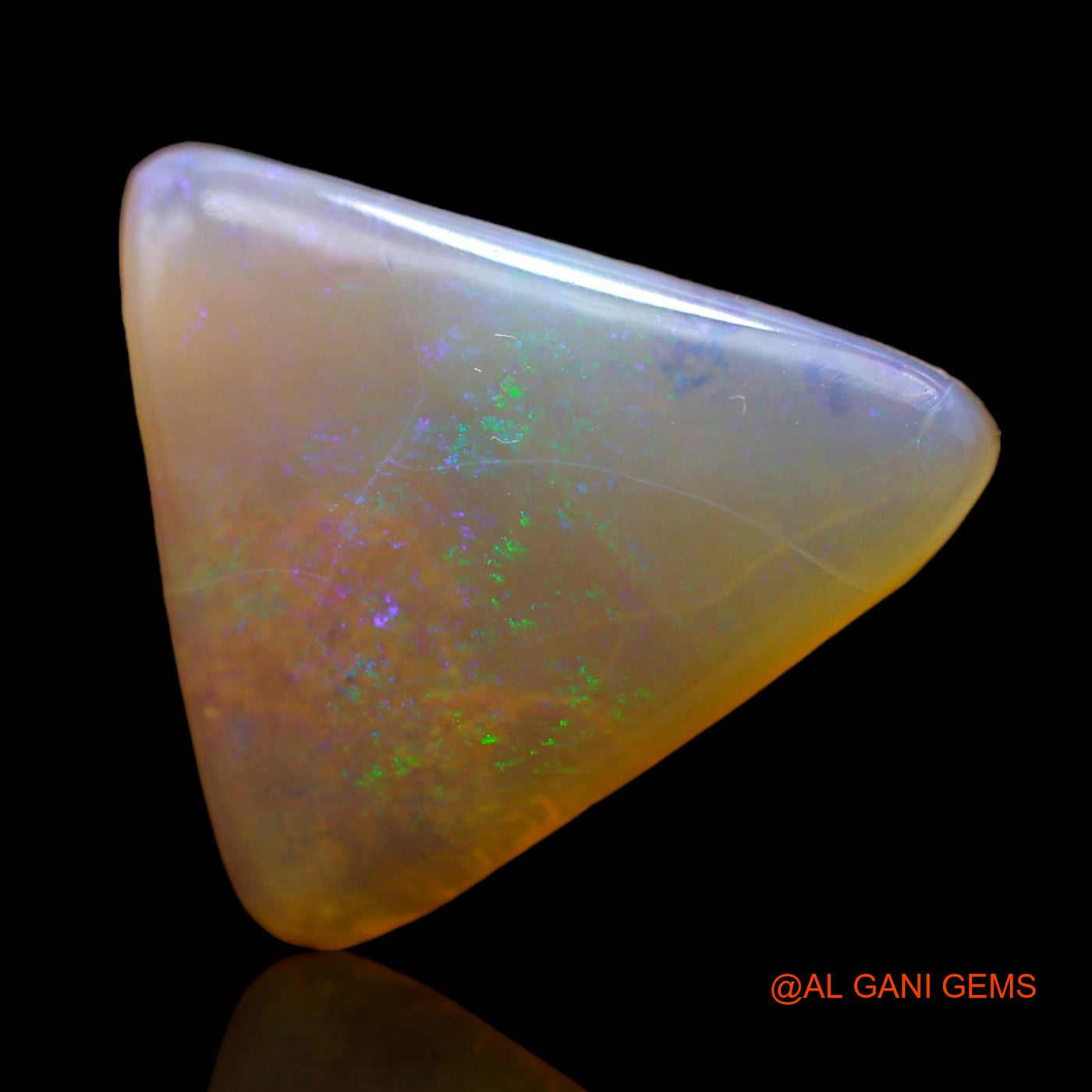 Natural Fire Opal Gemstone 9.00 Cts Loose Trillion Cabochon From Australia 20x19x4 mm AB-414
