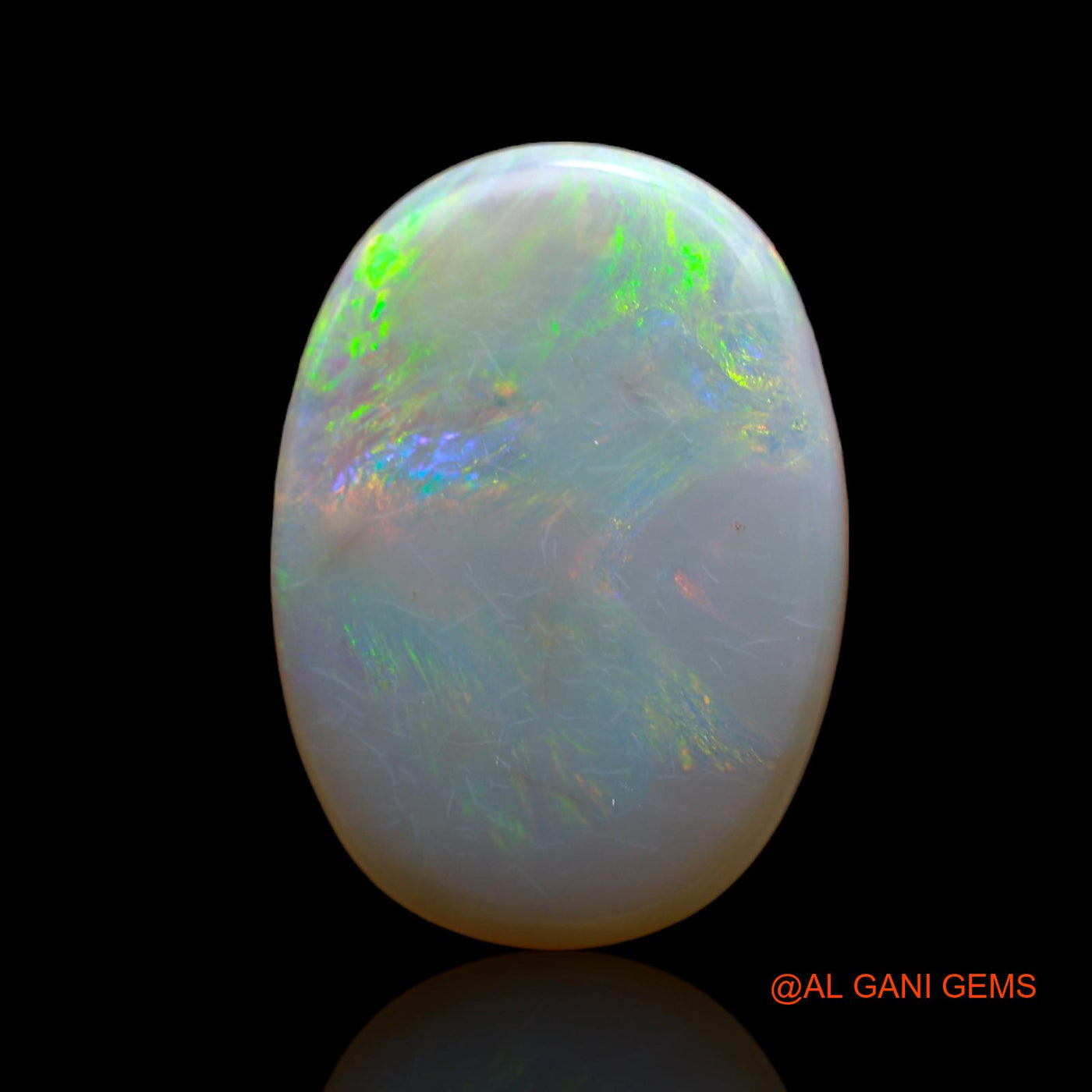 8.00 Cts Unheated Australian Fire Opal Loose Gemstone Oval Cabochon Natural 22x16x3 mm AB-415