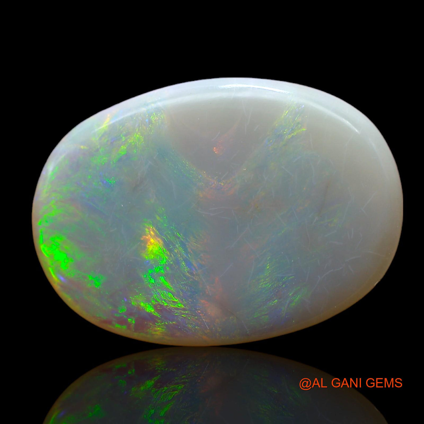 8.00 Cts Unheated Australian Fire Opal Loose Gemstone Oval Cabochon Natural 22x16x3 mm AB-415