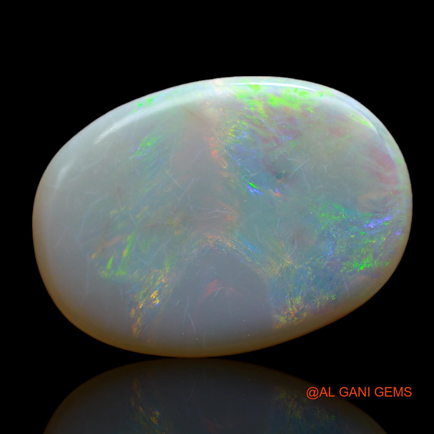 8.00 Cts Unheated Australian Fire Opal Loose Gemstone Oval Cabochon Natural 22x16x3 mm AB-415