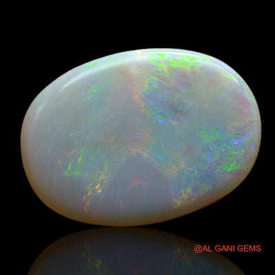 8.00 Cts Unheated Australian Fire Opal Loose Gemstone Oval Cabochon Natural 22x16x3 mm AB-415