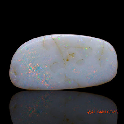 Natural Untreated Fire Opal Loose Gemstone Fancy Cabochon From Australia 7.60 Cts 24x12x3 mm AB-41
