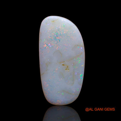 Natural Untreated Fire Opal Loose Gemstone Fancy Cabochon From Australia 7.60 Cts 24x12x3 mm AB-41