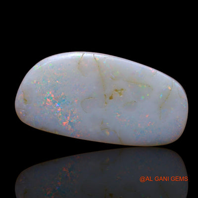 Natural Untreated Fire Opal Loose Gemstone Fancy Cabochon From Australia 7.60 Cts 24x12x3 mm AB-41