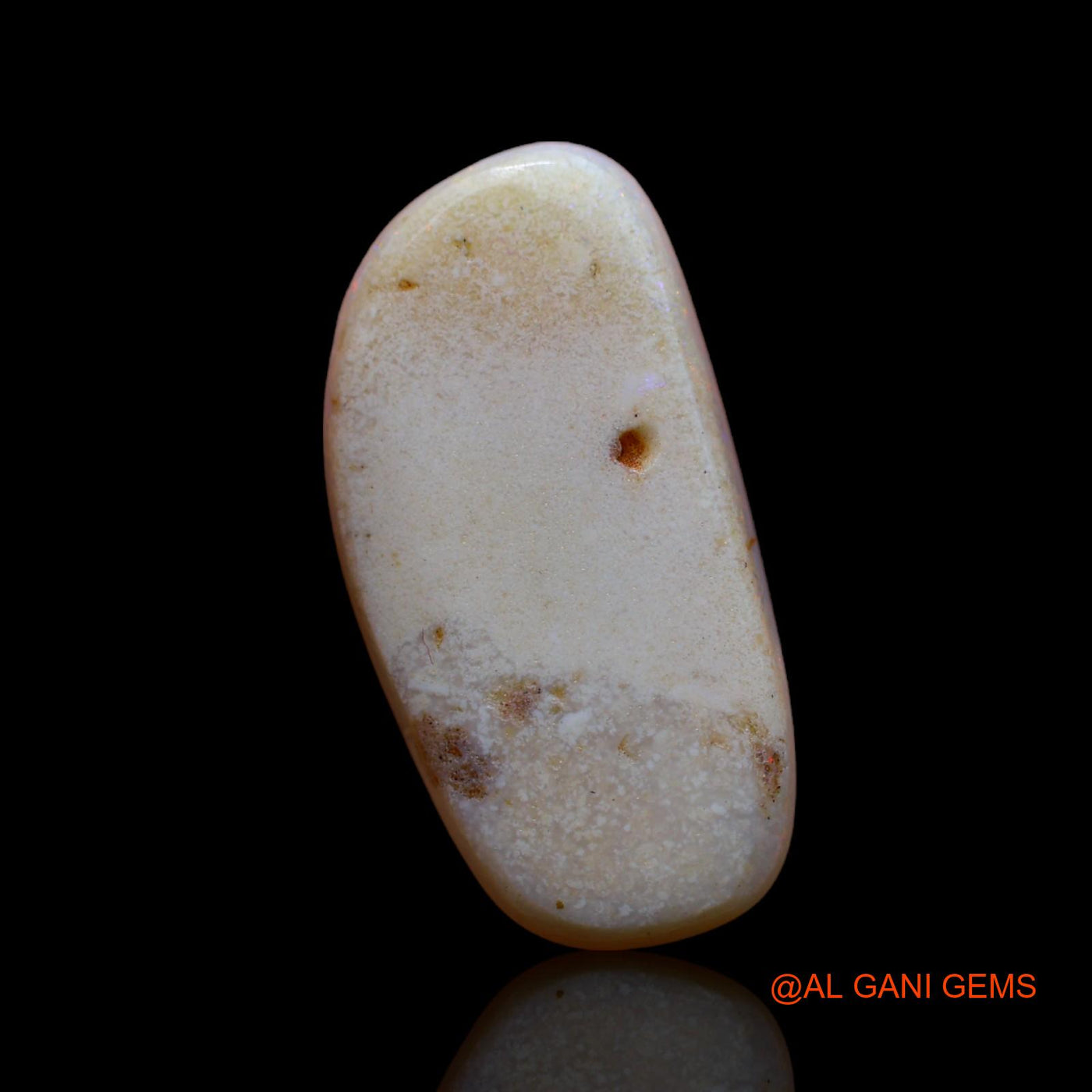 Natural Untreated Fire Opal Loose Gemstone Fancy Cabochon From Australia 7.60 Cts 24x12x3 mm AB-41