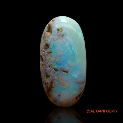 15.00 Cts Natural Australian Fire Opal Loose Gemstone Oval Cabochon 29x14x5 mm AB-420