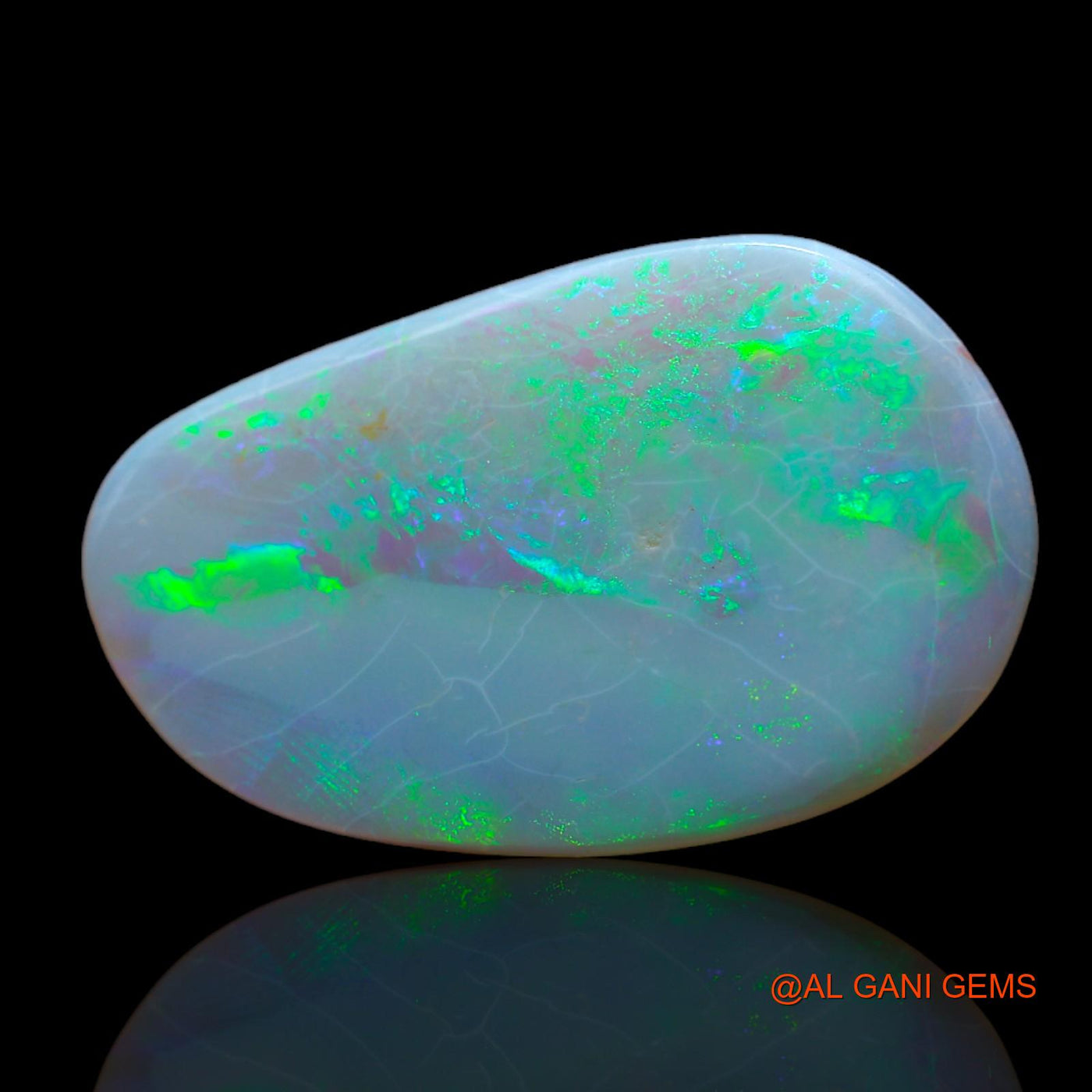 7.00 Cts Natural Australian Fire Opal Loose Gemstone Fancy Cabochon 23x15x2 mm AB-421