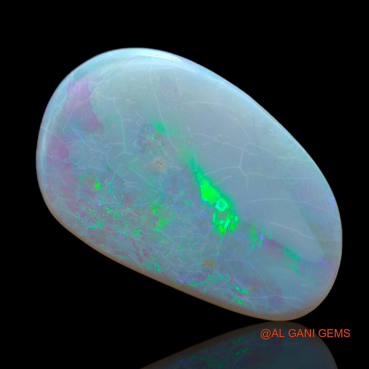 7.00 Cts Natural Australian Fire Opal Loose Gemstone Fancy Cabochon 23x15x2 mm AB-421