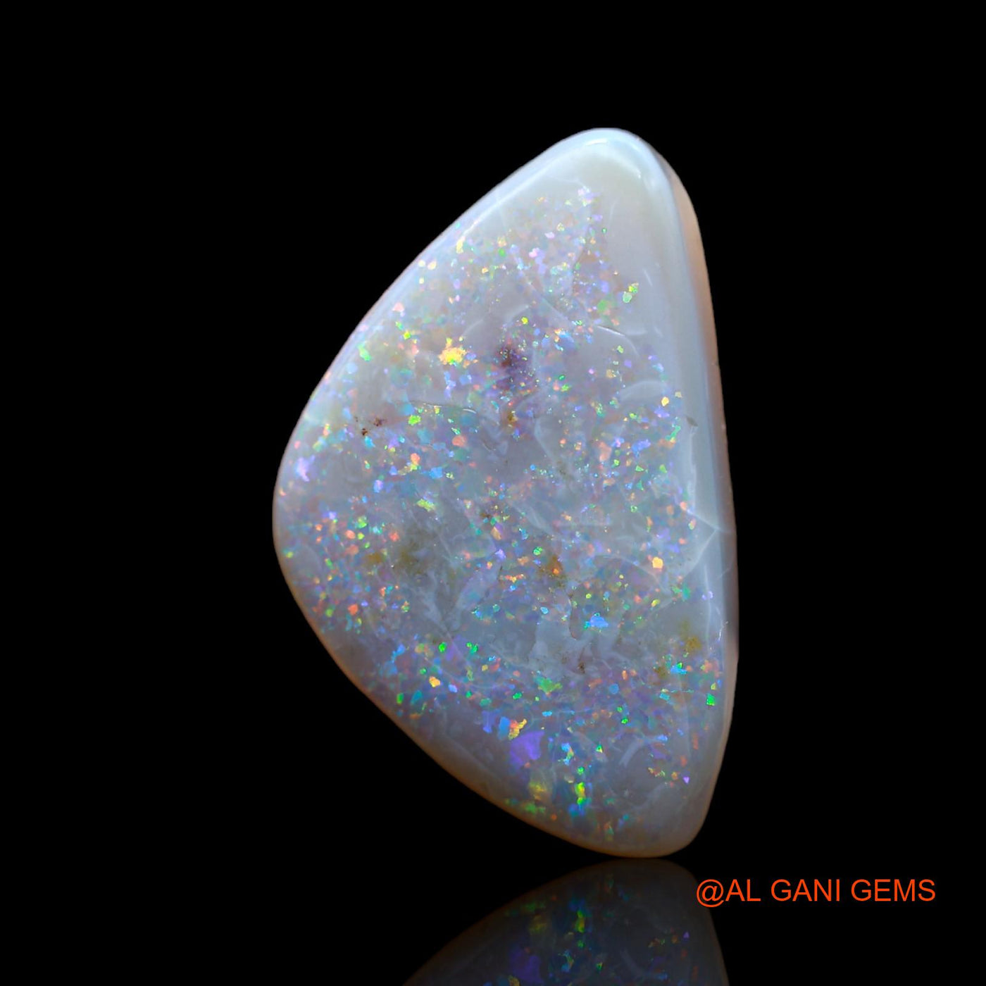 11.00 Cts Unheated Australian Fire Opal Loose Gemstone Trillion Cabochon Natural 21x14x7 mm AB-422