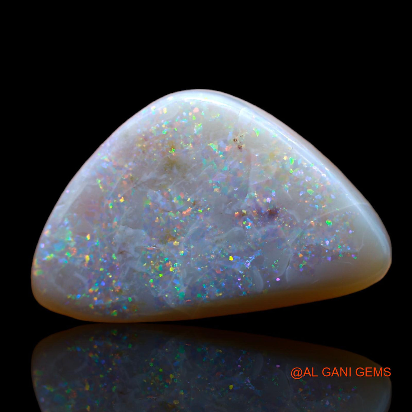 11.00 Cts Unheated Australian Fire Opal Loose Gemstone Trillion Cabochon Natural 21x14x7 mm AB-422