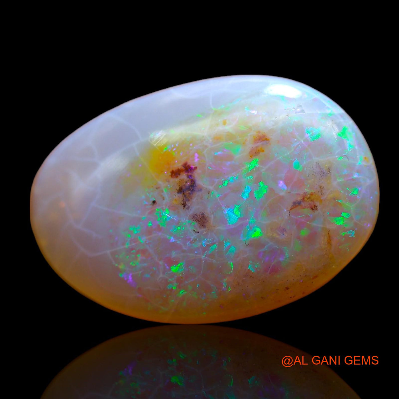 13.00 Cts Natural Australian Fire Opal Fancy Cabochon Loose Gemstone For Jewelry 21x14x6 mm AB-425