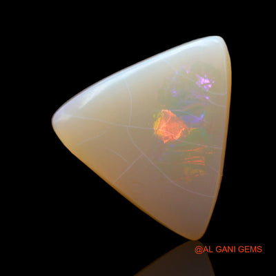 12.00 Cts Unheated Australian Fire Opal Loose Gemstone Trillion Cabochon Natural 18x18x6 mm AB-427