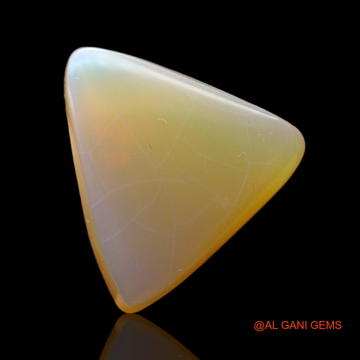 12.00 Cts Unheated Australian Fire Opal Loose Gemstone Trillion Cabochon Natural 18x18x6 mm AB-427