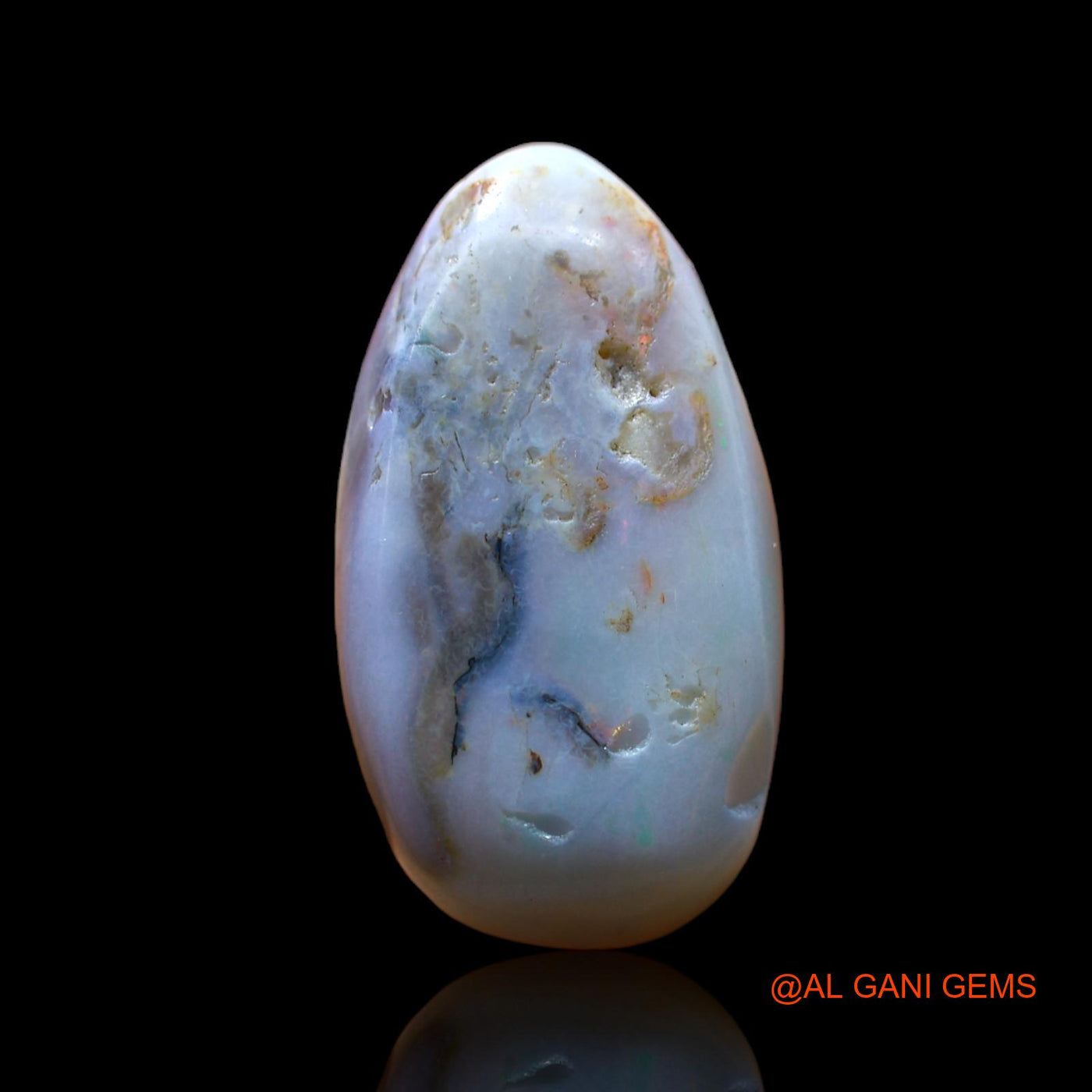 19.00 Cts Natural Australian Fire Opal Loose Gemstone Fancy Cabochon 24x13x9 mm AB-430