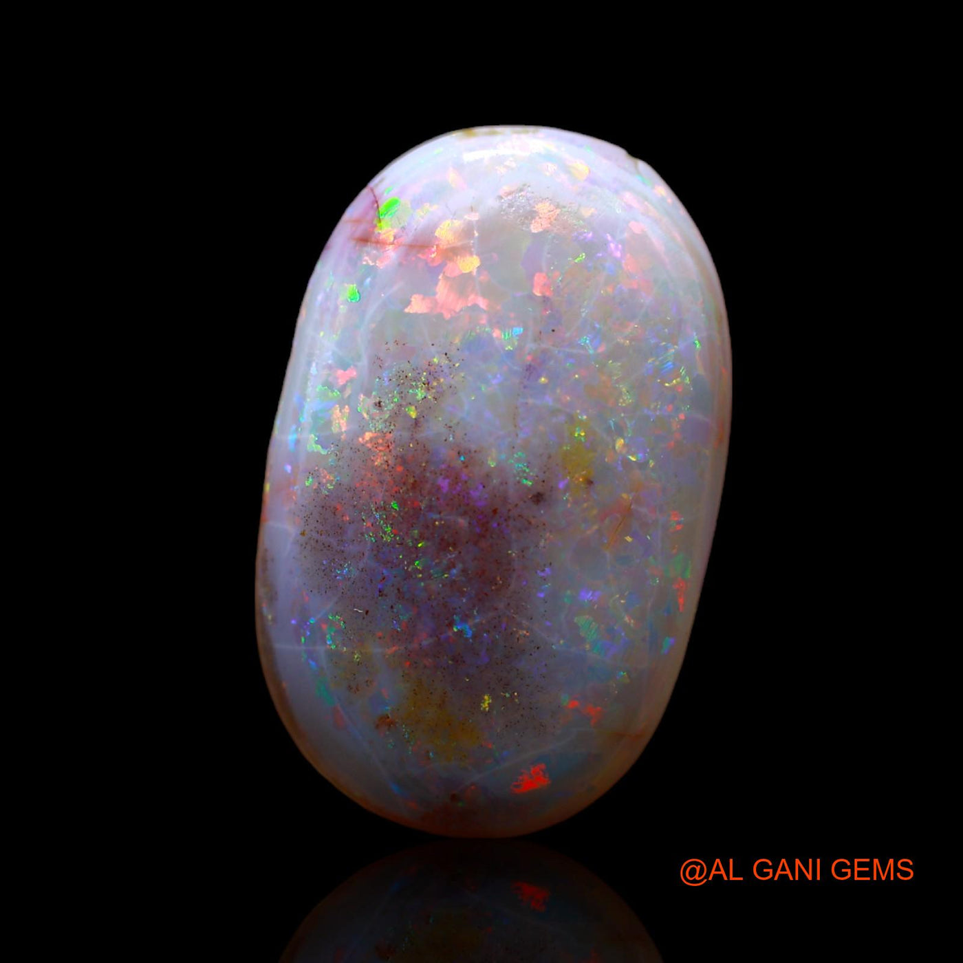 7.00 Cts Natural Australian Fire Opal Loose Gemstone Oval Cabochon 20x12x4 mm AB-435