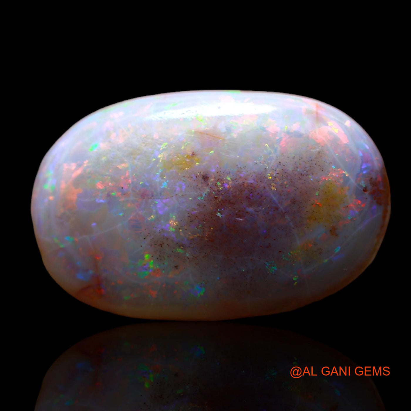 7.00 Cts Natural Australian Fire Opal Loose Gemstone Oval Cabochon 20x12x4 mm AB-435