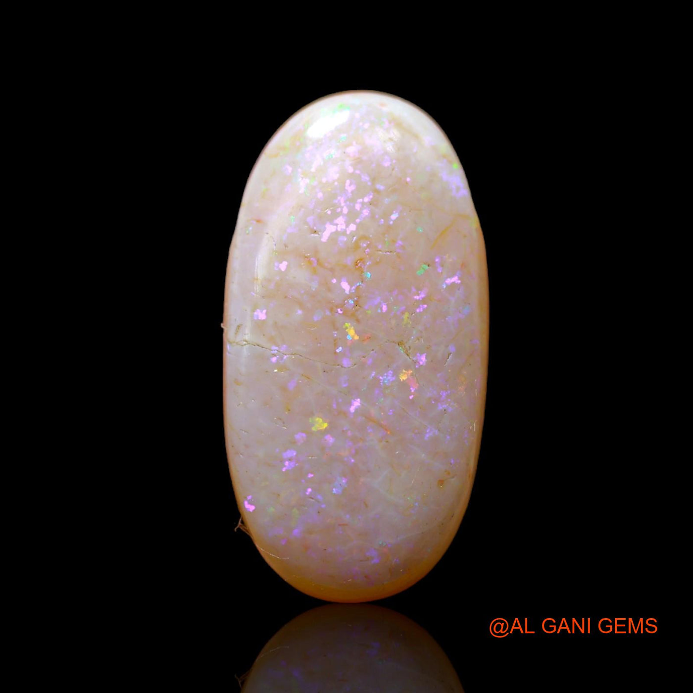 8.00 Cts Natural Australian Fire Opal Loose Gemstone Oval Cabochon 22x11x5 mm AB-439