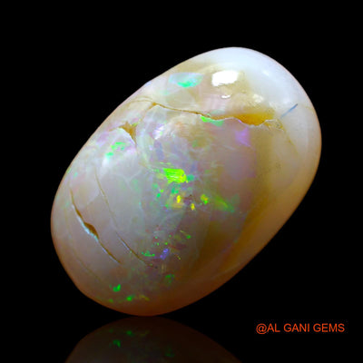 12.00 Cts Unheated Australian Fire Opal Loose Gemstone Oval Cabochon Natural 20x14x7 mm AB-442