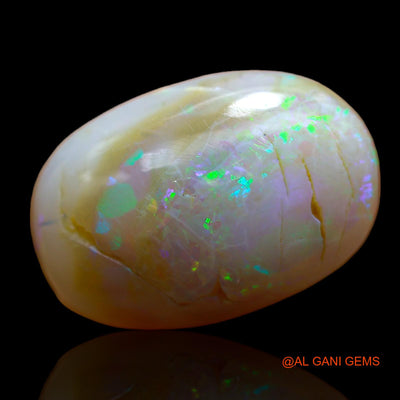 12.00 Cts Unheated Australian Fire Opal Loose Gemstone Oval Cabochon Natural 20x14x7 mm AB-442