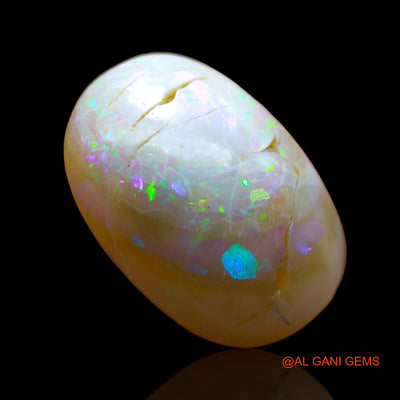 12.00 Cts Unheated Australian Fire Opal Loose Gemstone Oval Cabochon Natural 20x14x7 mm AB-442