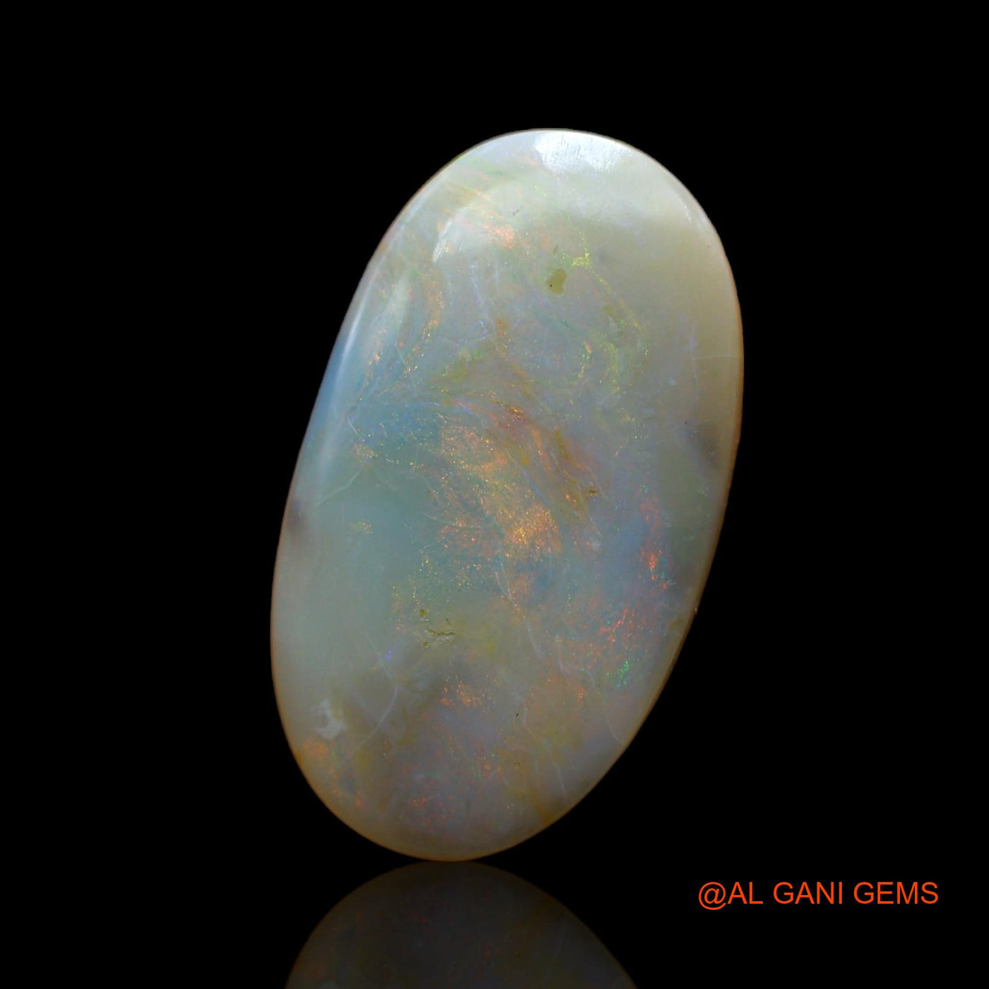 11.00 Cts Unheated Australian Fire Opal Loose Gemstone Oval Cabochon Natural 23x13x5 mm AB-443