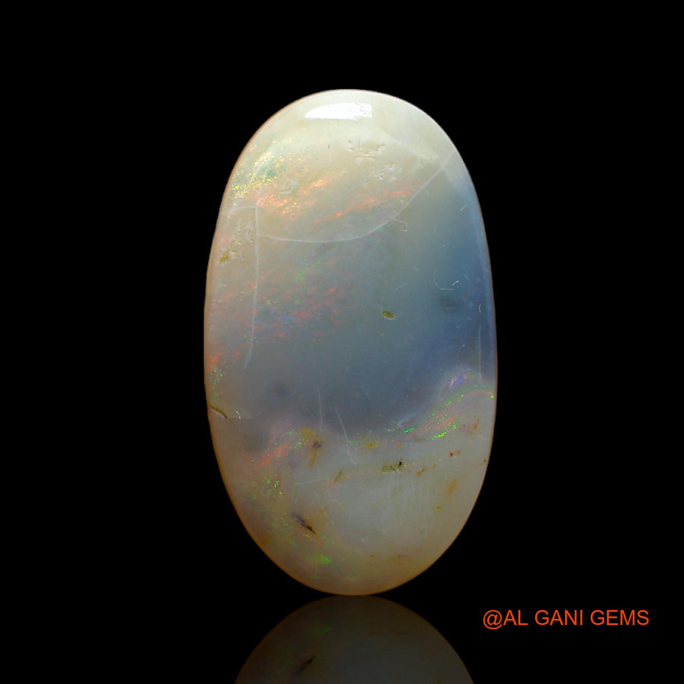11.00 Cts Unheated Australian Fire Opal Loose Gemstone Oval Cabochon Natural 23x13x5 mm AB-443