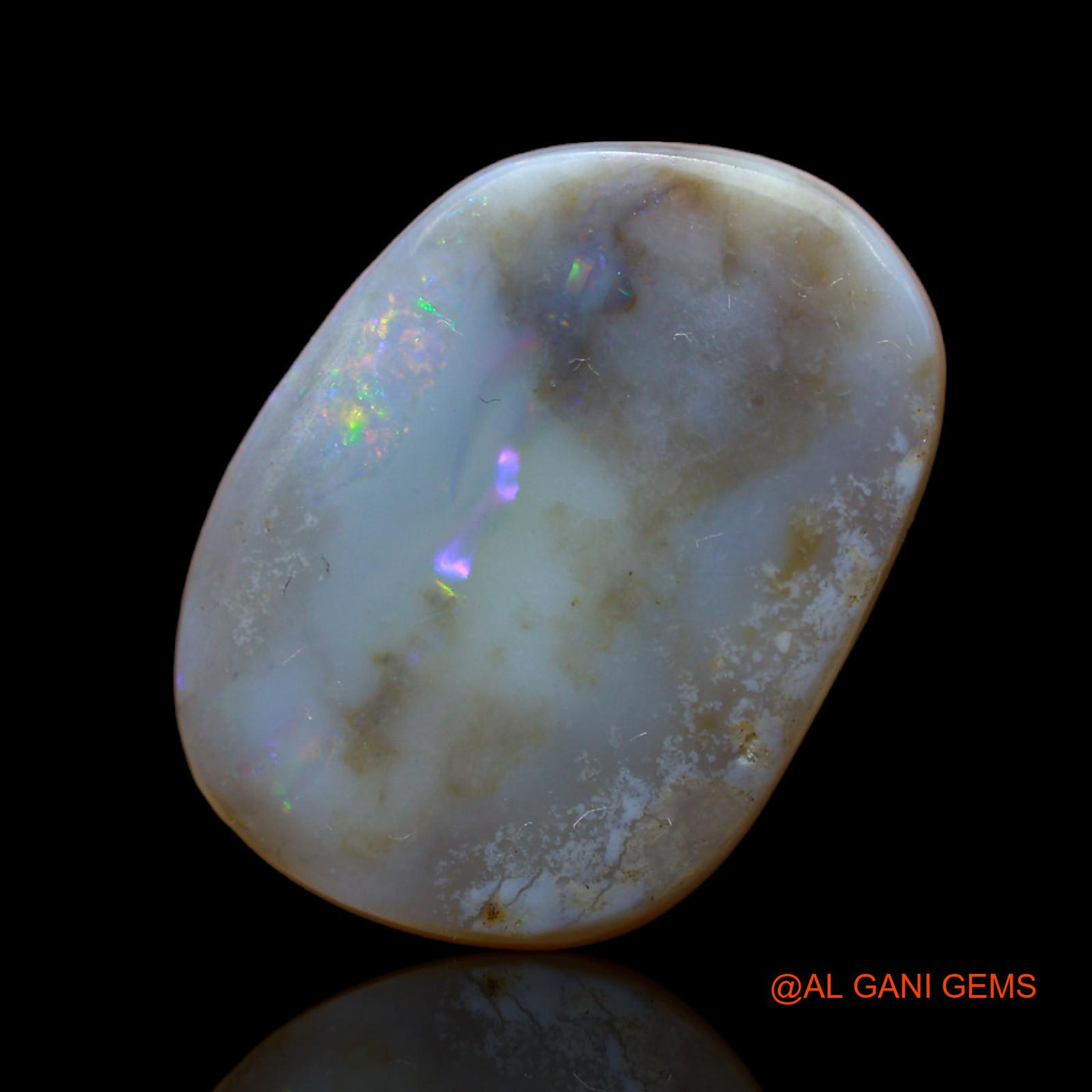 11.00 Cts Natural Australian Fire Opal Fancy Cabochon Loose Gemstone For Jewelry 21x15x5 mm AB-444