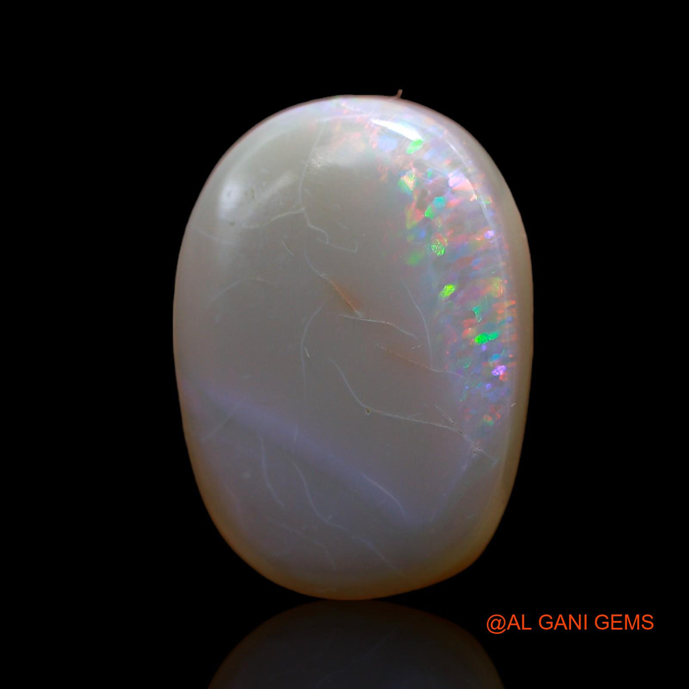 14.00 Cts Natural Australian Fire Opal Loose Gemstone Oval Cabochon 19x14x7 mm AB-445