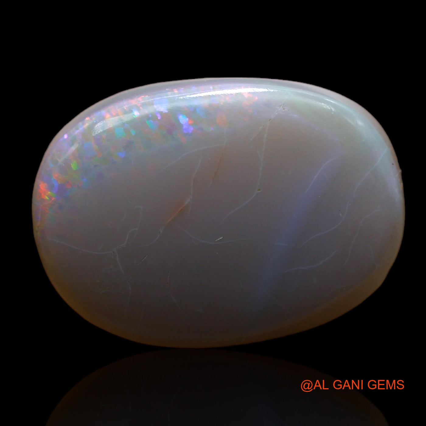 14.00 Cts Natural Australian Fire Opal Loose Gemstone Oval Cabochon 19x14x7 mm AB-445