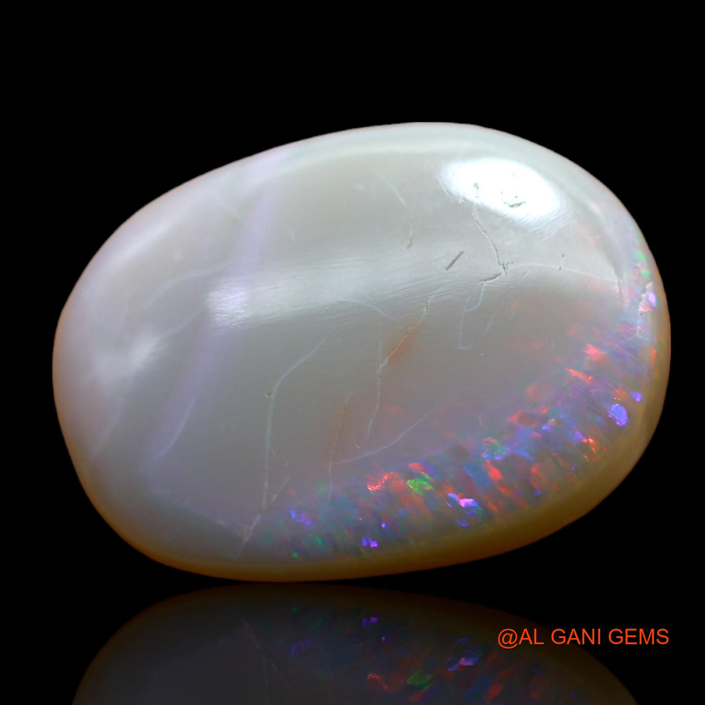 14.00 Cts Natural Australian Fire Opal Loose Gemstone Oval Cabochon 19x14x7 mm AB-445