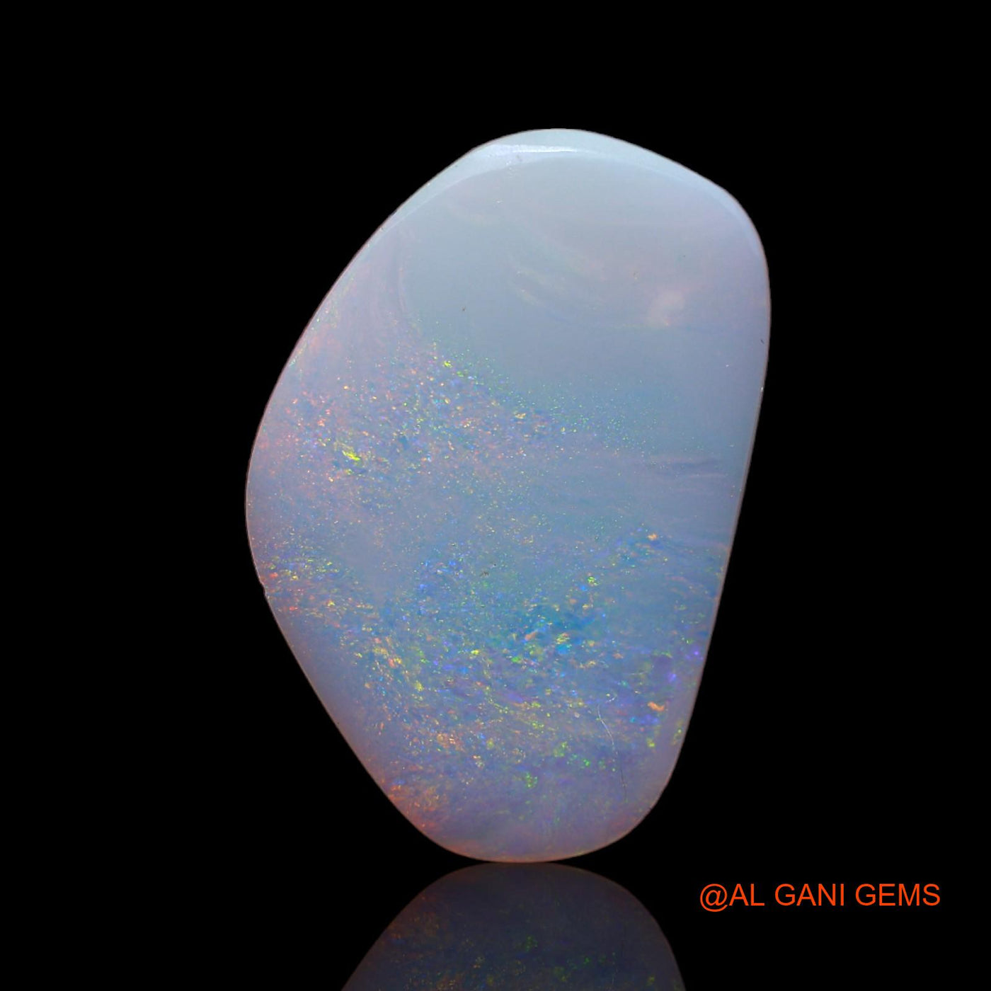 Natural Untreated Fire Opal Loose Gemstone Fancy Cabochon From Australia 5.00 Cts 22x15x2 mm AB-44