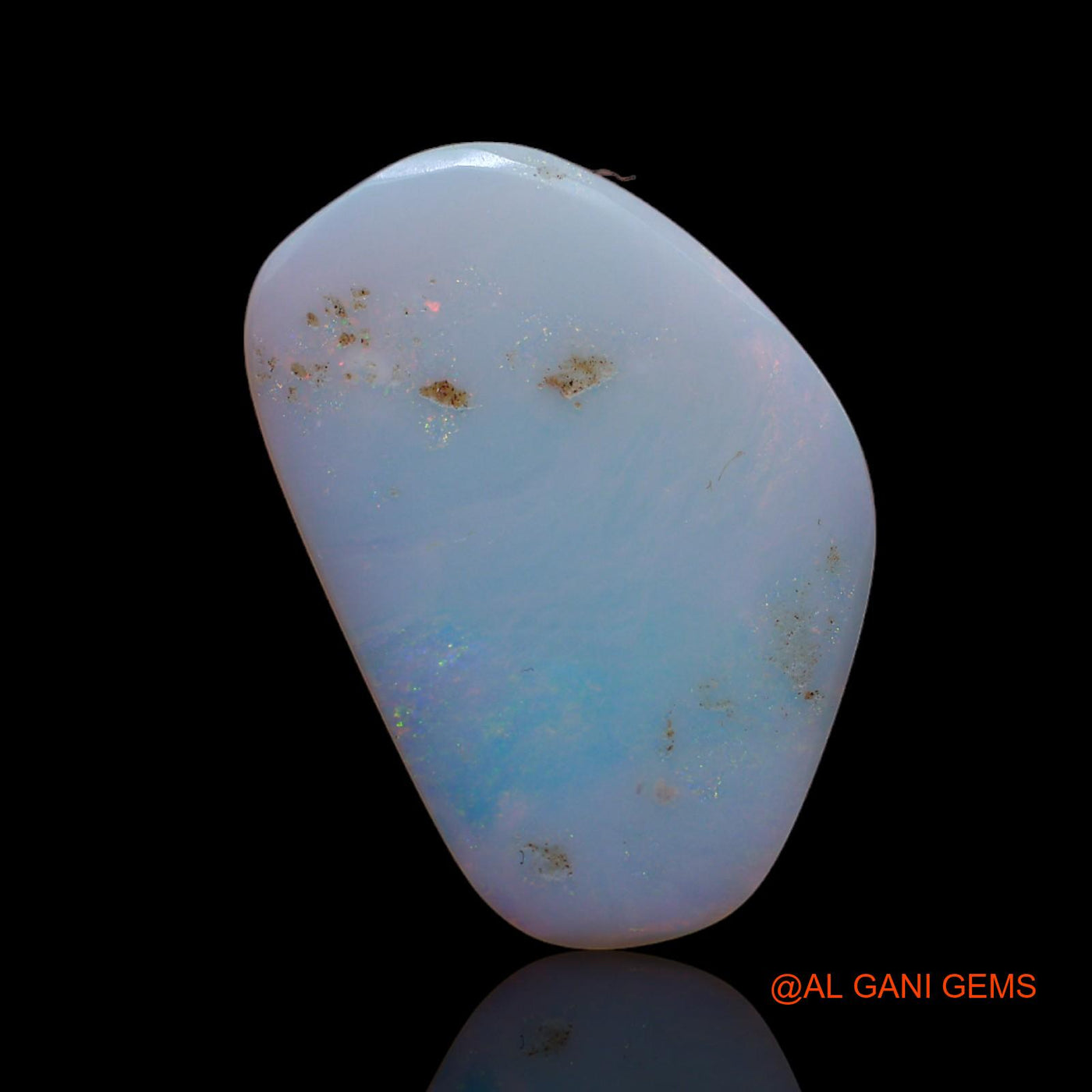Natural Untreated Fire Opal Loose Gemstone Fancy Cabochon From Australia 5.00 Cts 22x15x2 mm AB-44