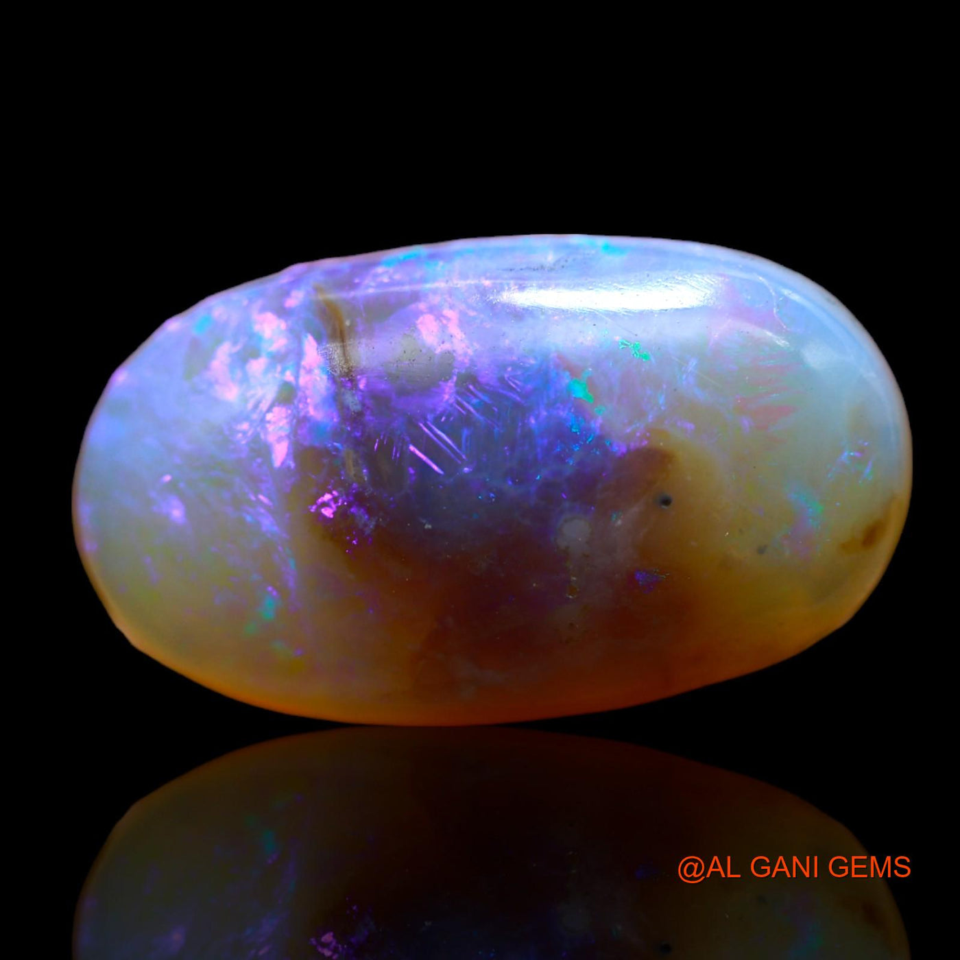 10.00 Cts Natural Australian Fire Opal Loose Gemstone Oval Cabochon 21x12x6 mm AB-450