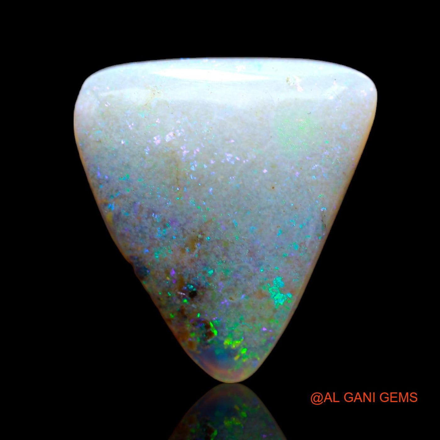 5.00 Cts Natural Australian Fire Opal Loose Gemstone Trillion Cabochon 18x17x4 mm AB-455