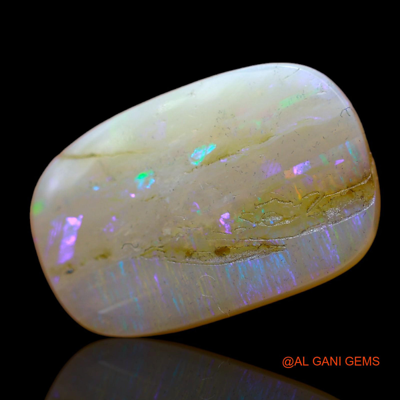 9.00 Cts Unheated Australian Fire Opal Loose Gemstone Oval Cabochon Natural 20x13x5 mm AB-457