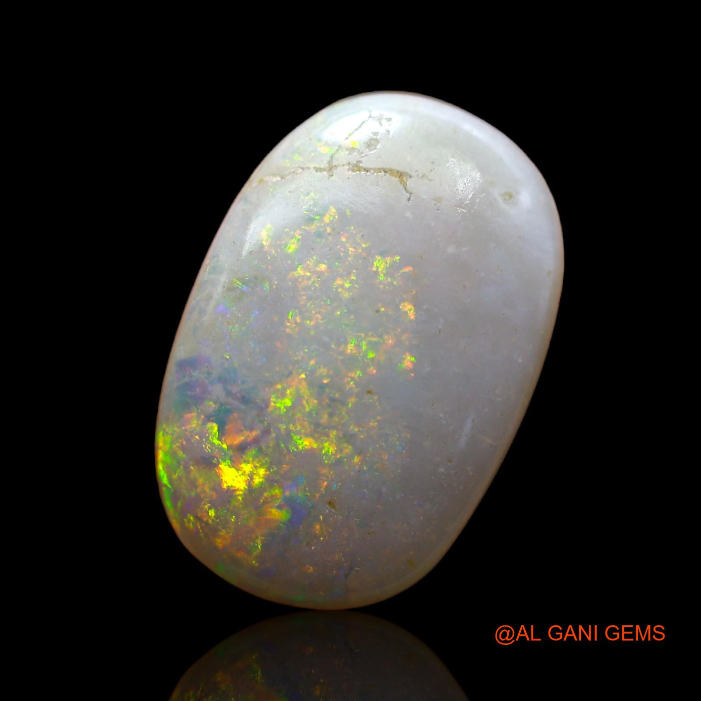 9.00 Cts Natural Australian Fire Opal Loose Gemstone Oval Cabochon 19x13x5 mm AB-461