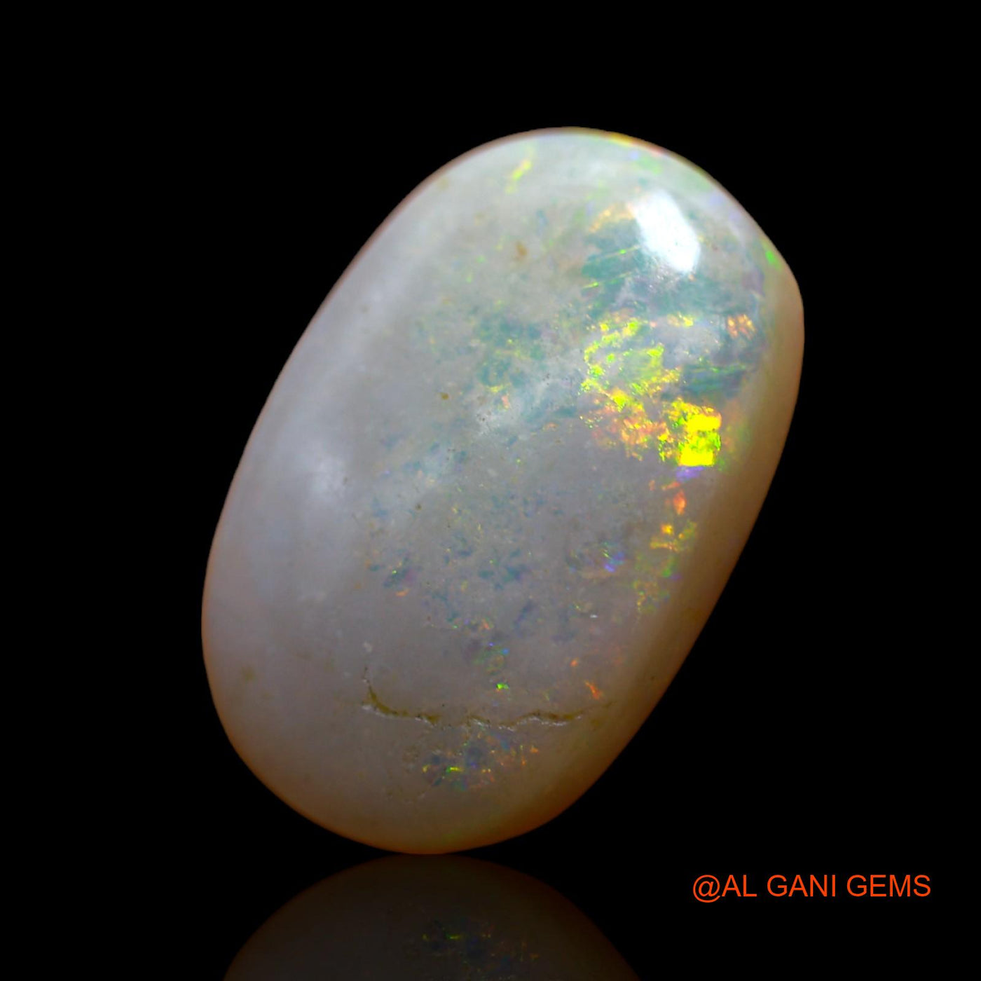 9.00 Cts Natural Australian Fire Opal Loose Gemstone Oval Cabochon 19x13x5 mm AB-461
