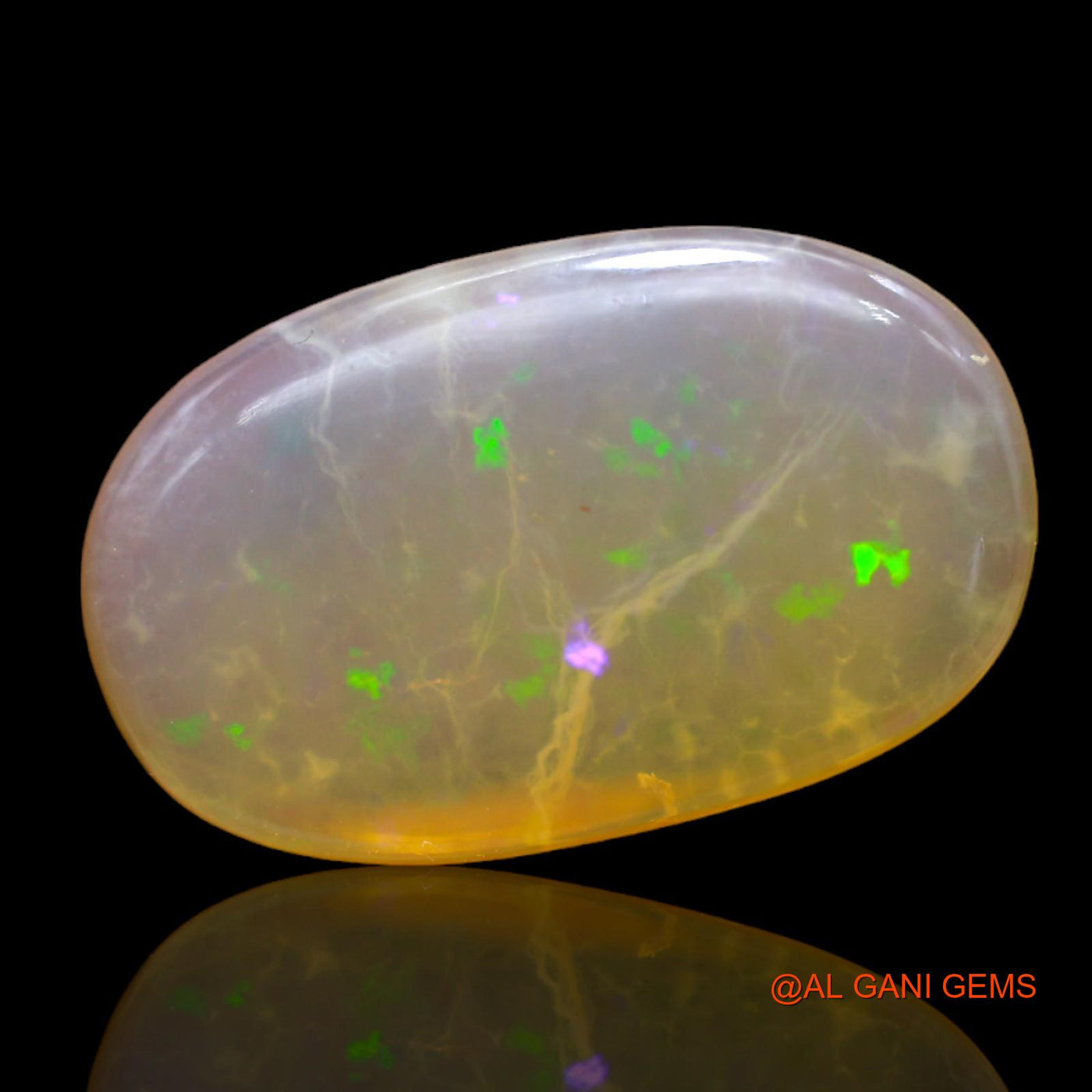 8.00 Cts Natural Australian Fire Opal Loose Gemstone Oval Cabochon 20x12x4 mm AB-462