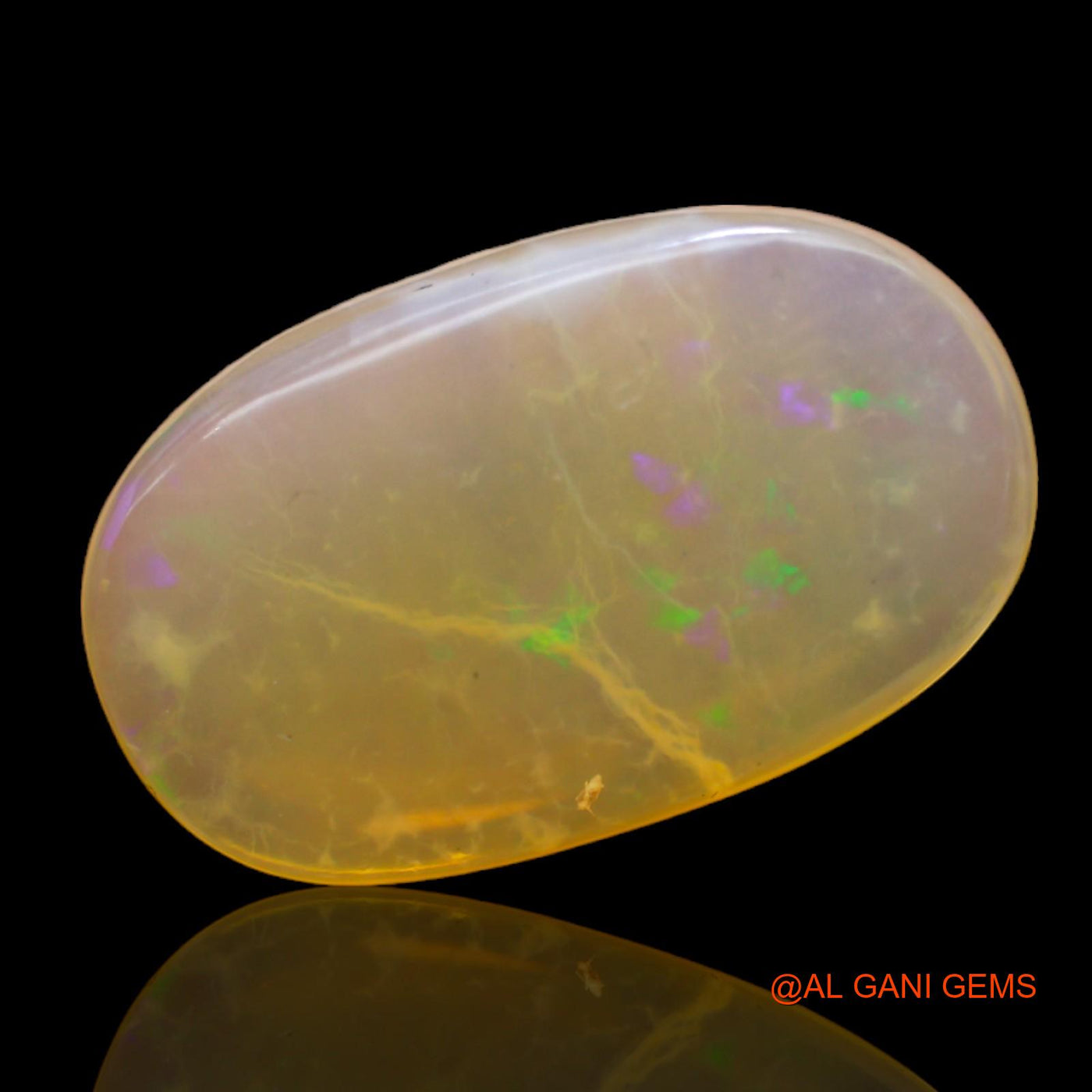 8.00 Cts Natural Australian Fire Opal Loose Gemstone Oval Cabochon 20x12x4 mm AB-462