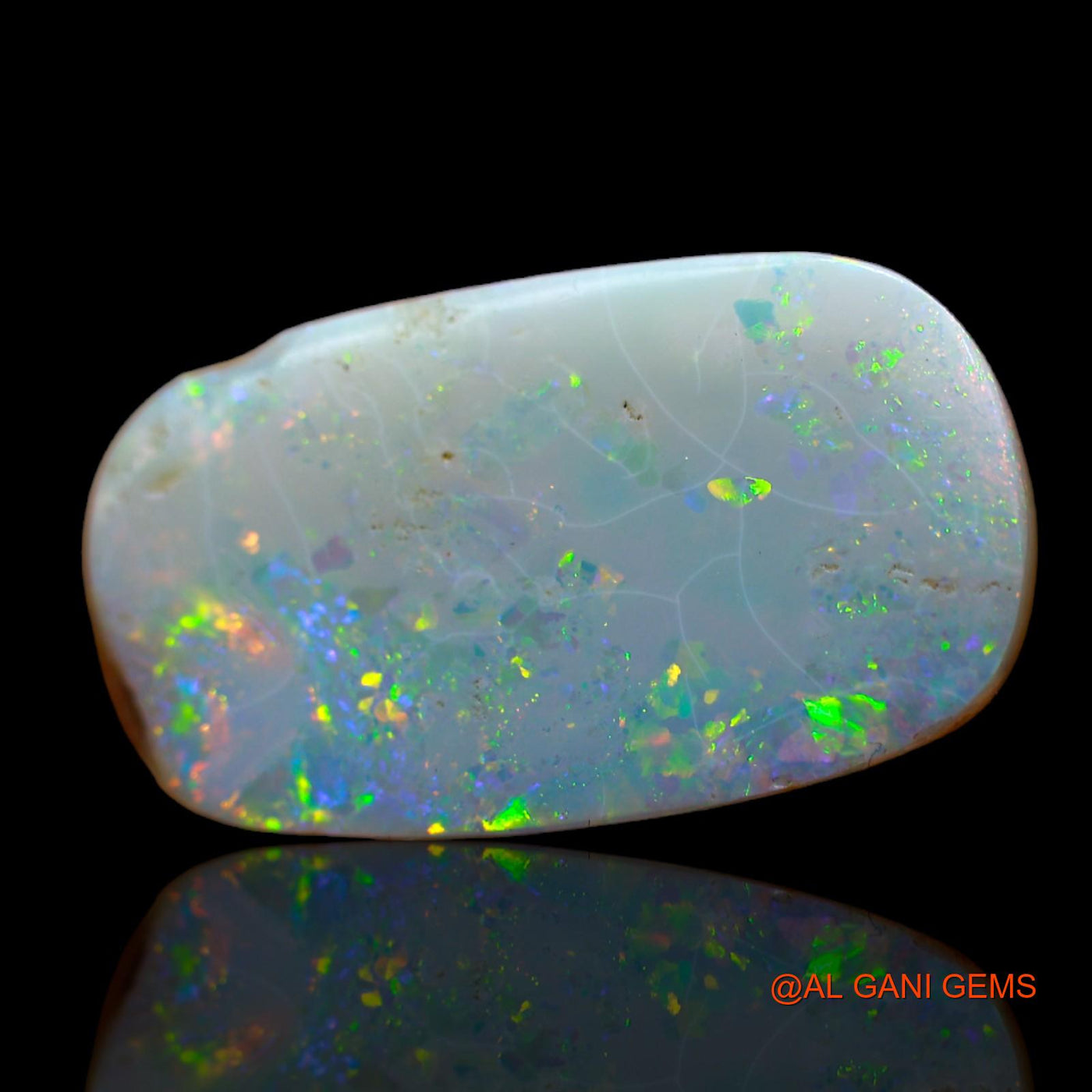 Natural Fire Opal Gemstone 6.00 Cts Loose Oval Cabochon From Australia 20x11x3 mm AB-463