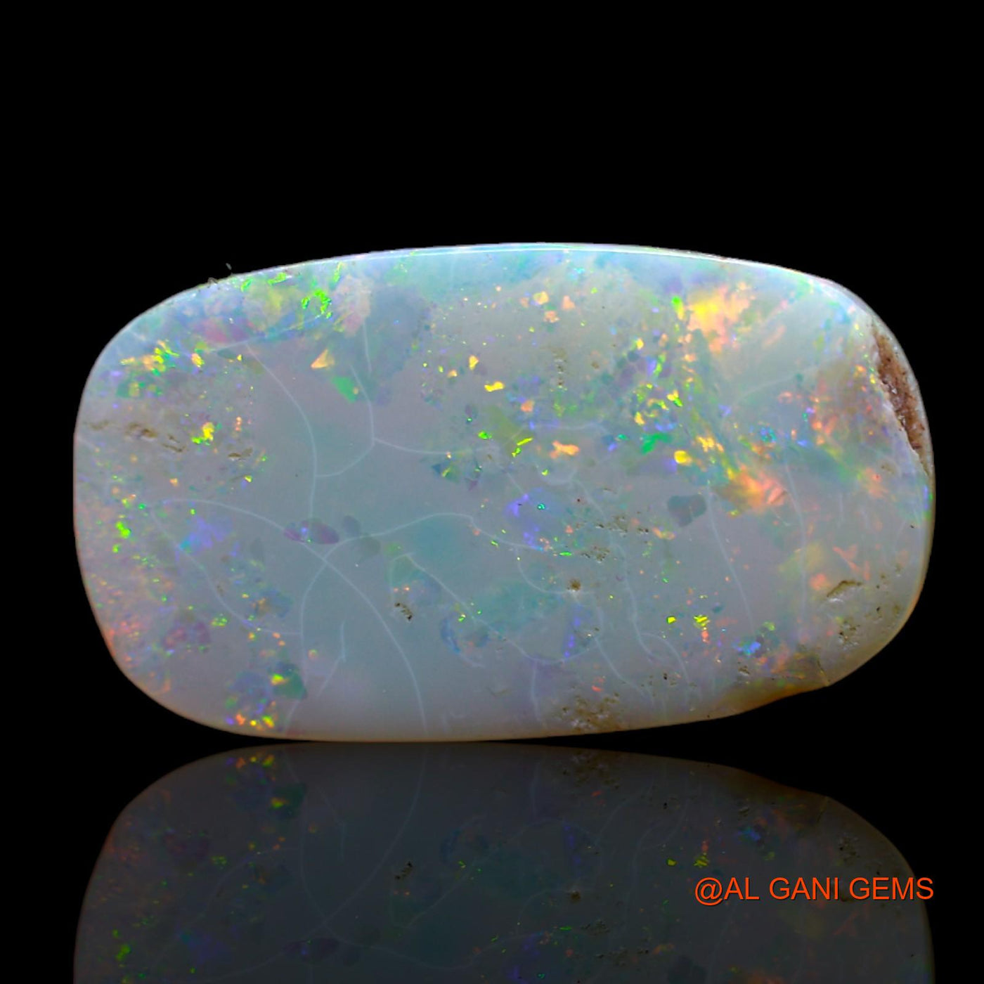 Natural Fire Opal Gemstone 6.00 Cts Loose Oval Cabochon From Australia 20x11x3 mm AB-463