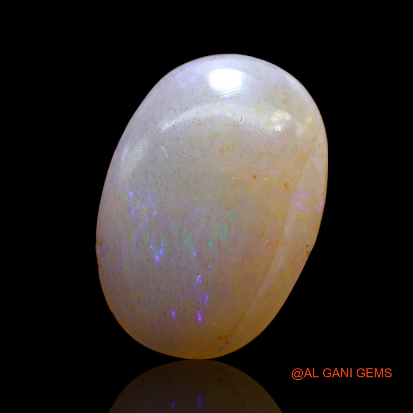 Natural Fire Opal Gemstone 8.00 Cts Loose Oval Cabochon From Australia 19x14x5 mm AB-466
